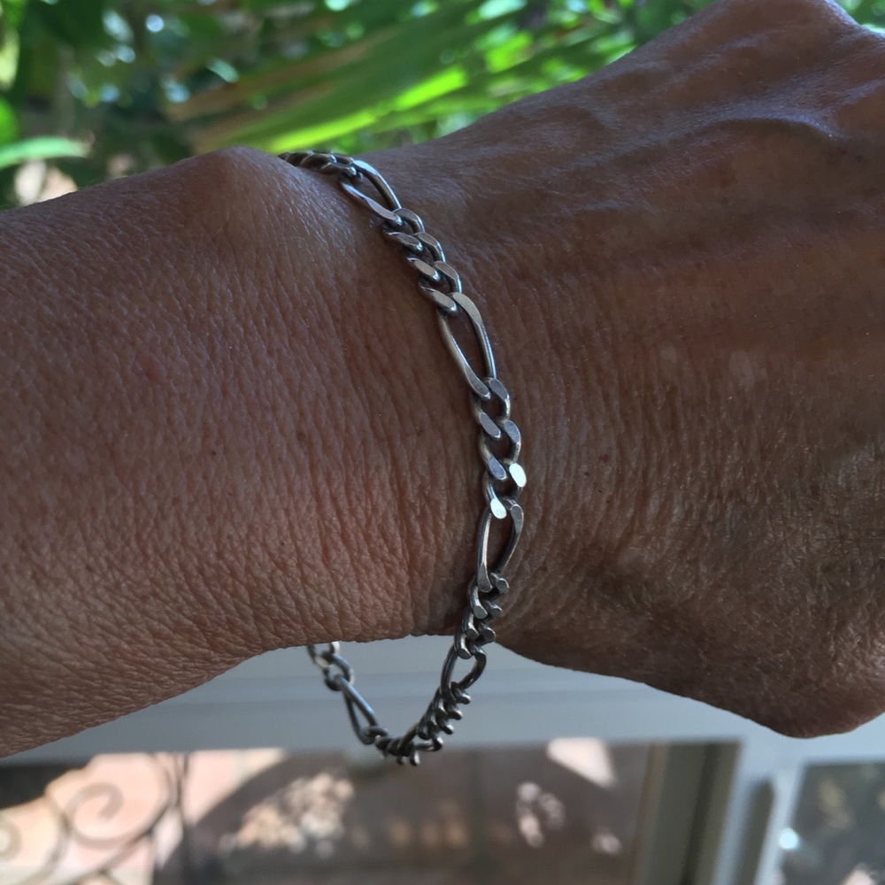 Figaro unisex 925 sterling Silver chain
